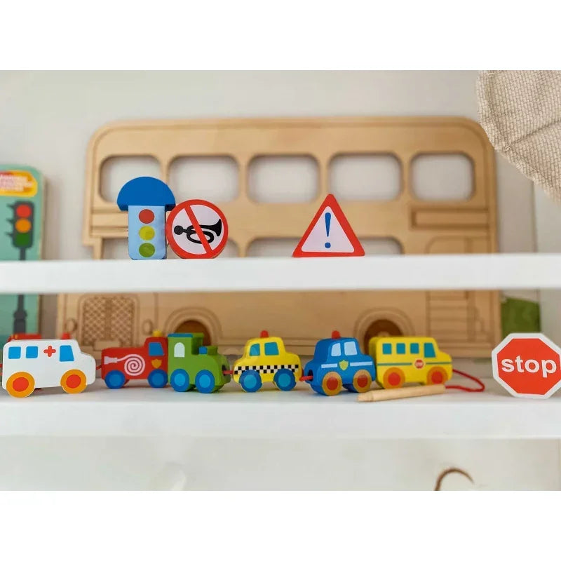 WOOPIE GREEN klocki pojazdy rozwój koordynacji ręka-oko - zabawki-dla-dziewczynki