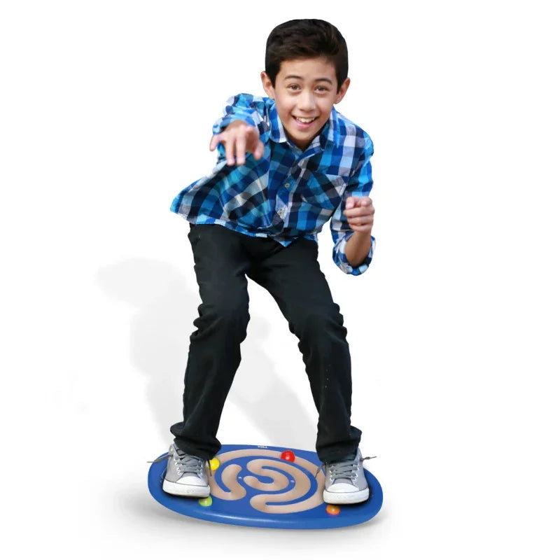 Viga Sensoryczna Drewniana Deska do balansowania z labiryntem - zabawki-dla-dziewczynki