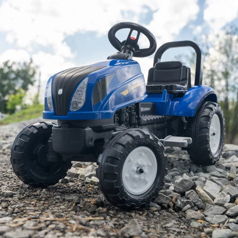 Traktor FALK New Holland z przyczepką i pedałami - zabawki-dla-dziewczynki