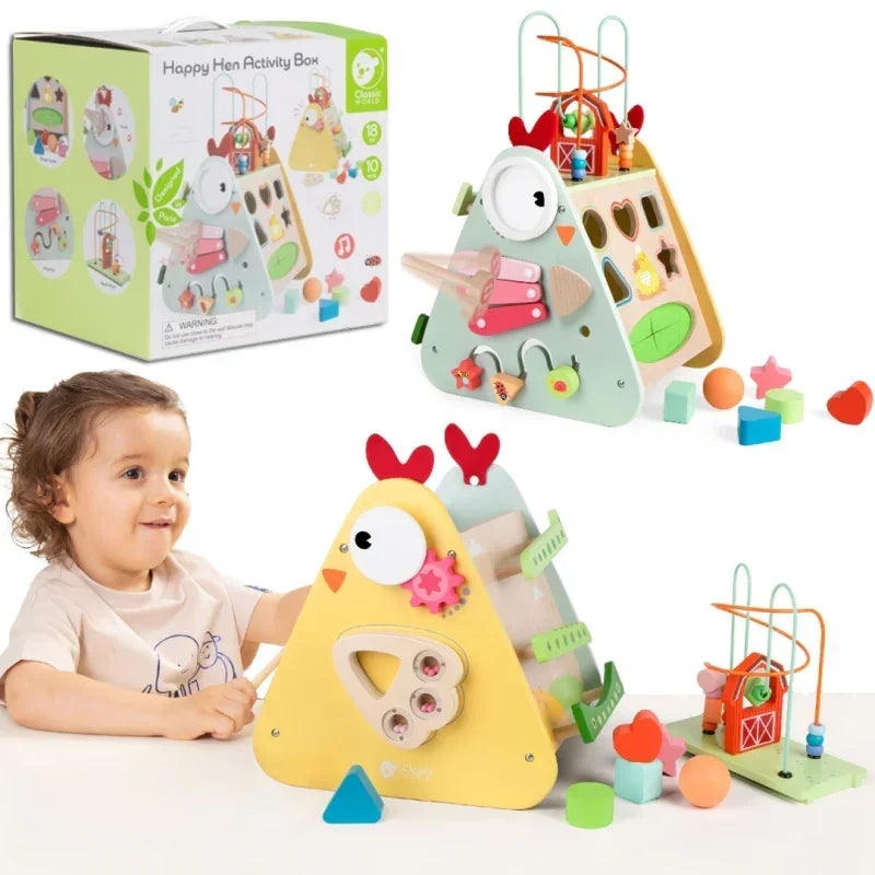 CLASSIC WORLD Kostka Montessori 10w1 Szczęśliwa Farma XXL - zabawki-dla-dziewczynki