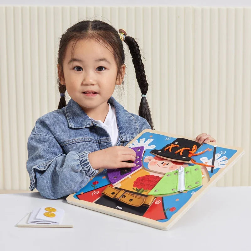 Tablica manipulacyjna VIGA z klamrami i zamkami dla dzieci - zabawki-dla-dziewczynki