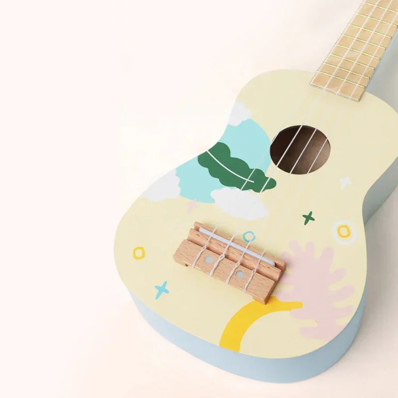 Gitara ukulele dla dzieci Classic World – instrument edukacyjny niebieski- zabawki-dla-dziewczynki