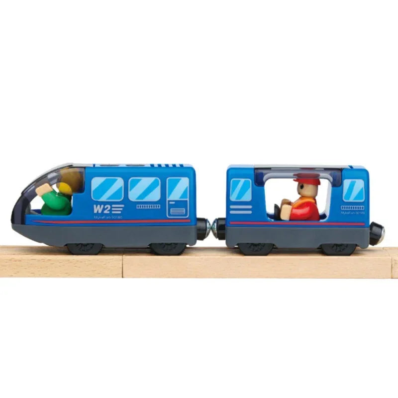 Tooky Toy drewniana kolejka straż pożarna ambulans 70 elementów - zabawki-dla-dziewczynki