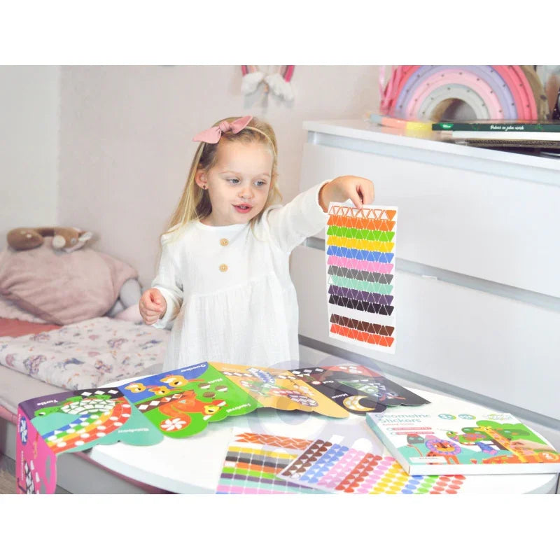 WOOPIE ART&FUN Naklejki Zestaw Dopasuj Kształty i Kolory Wyklejanka Zwierzątka 504 el. - zabawki-dla-dziewczynki