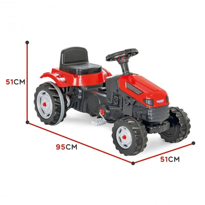 Traktor na pedały z cichymi kołami WOOPIE - zabawki-dla-dziewczynki