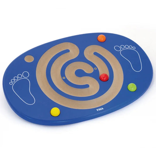 Viga Sensoryczna Drewniana Deska do balansowania z labiryntem - zabawki-dla-dziewczynki