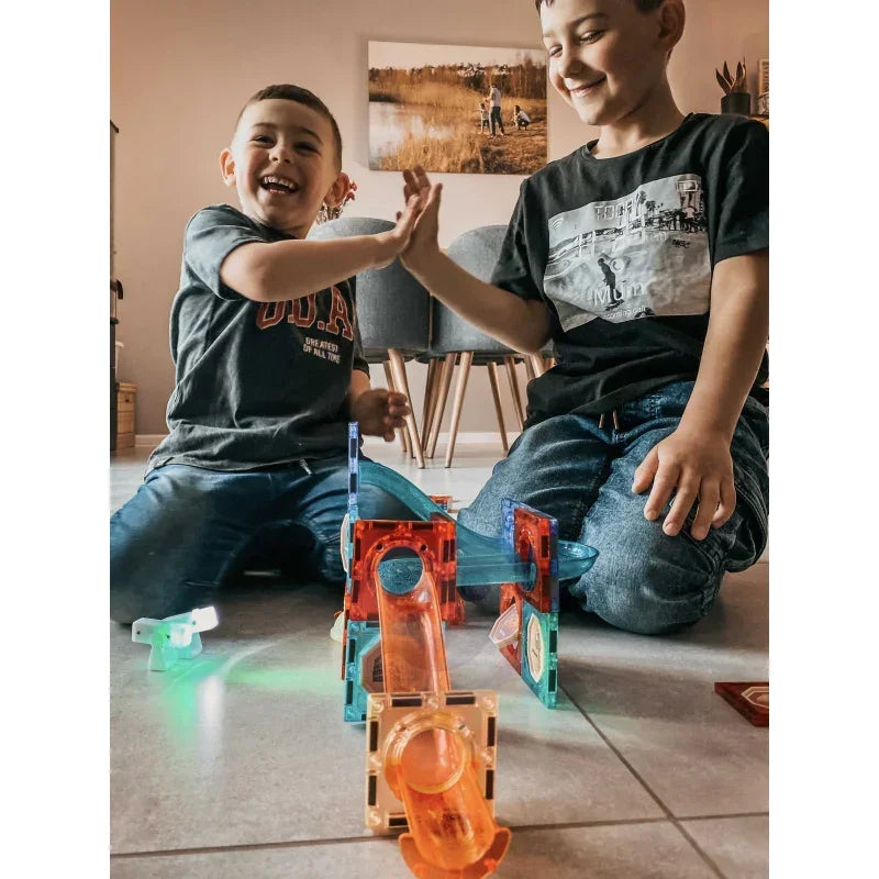 Klocki 3D WOOPIE tor kulkowy świetlny - zabawki-dla-dziewczynki