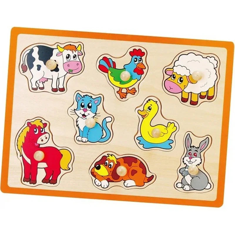 Drewniane Puzzle Farma Układanka Viga Toys - zabawki-dla-dziewczynki
