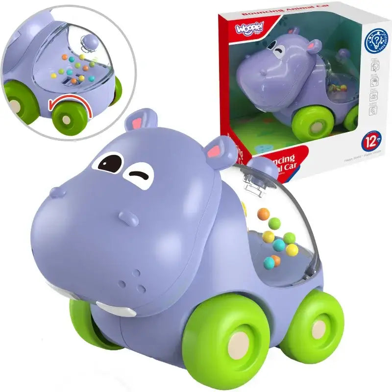 WOOPIE BABY Grzechotka Samochodzik Pojazd Hipopotam - zabawki-dla-dziewczynki