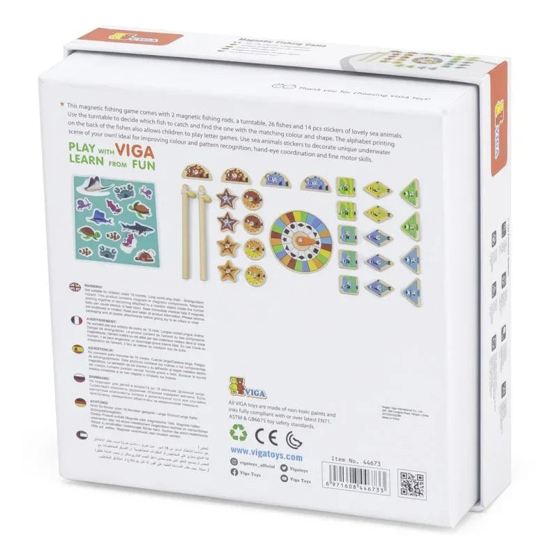 VIGA Gra Zestaw Magnetyczny Do Łowienia Rybek - zabawki-dla-dziewczynki