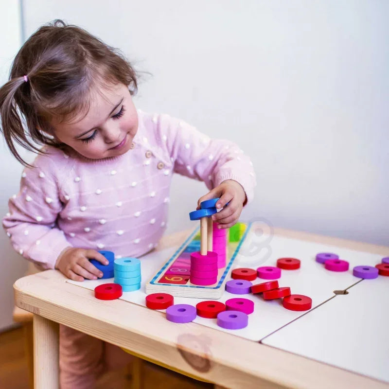 WOOPIE GREEN układanka Montessori nauka liczenia i kolorów dla dzieci - zabawki-dla-dziewczynki