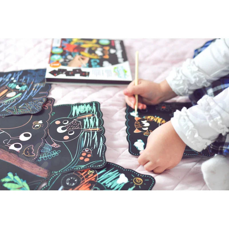 WOOPIE ART&FUN Zestaw Kreatywny Wydrapywanki dla Dzieci 7 el. - zabawki-dla-dziewczynki