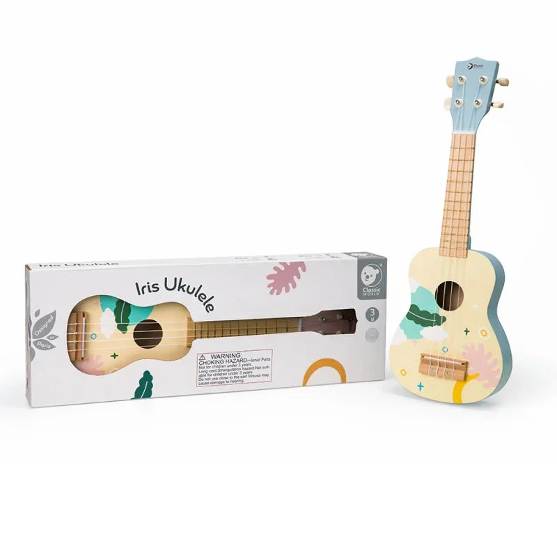 Classic World ukulele gitara dla dzieci – niebieski instrument muzyczny- zabawki-dla-dziewczynki