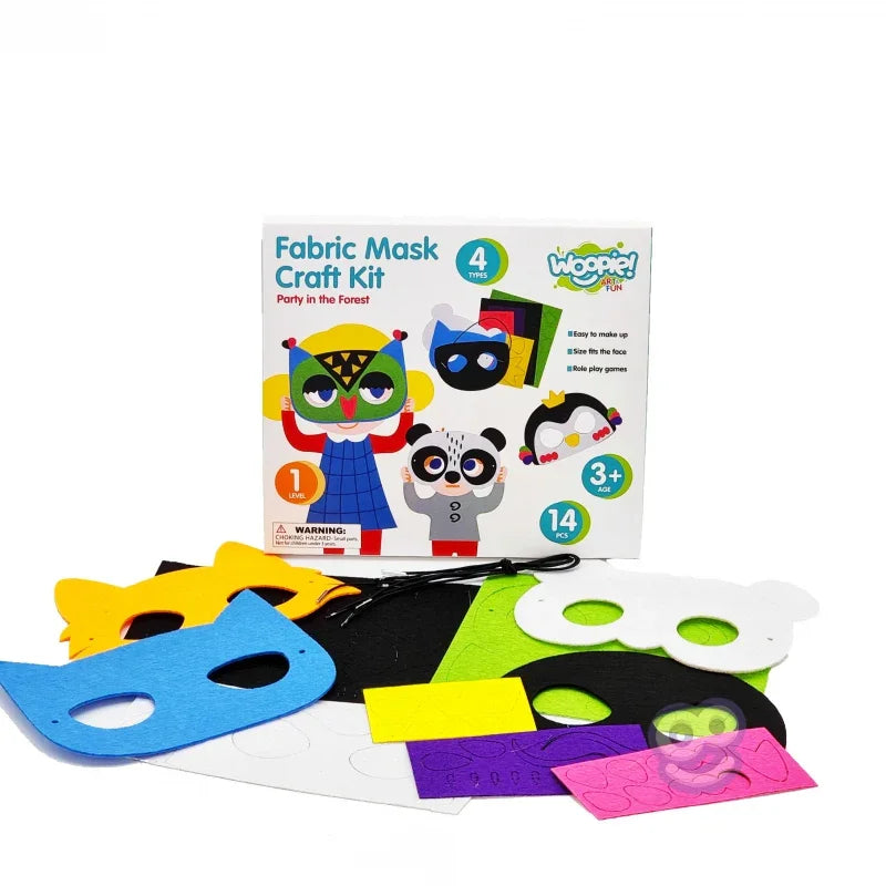 WOOPIE ART&FUN Zestaw Kreatywny Maski Filcowe Zrób to Sam 4 szt. - zabawki-dla-dziewczynki