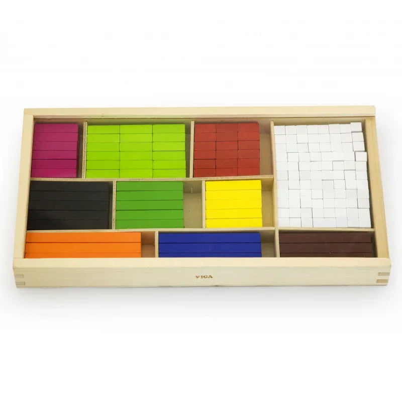 VIGA Drewniane Patyczki Edukacyjne Matematyczne Klocki Cuisenaire'a - zabawki-dla-dziewczynki
