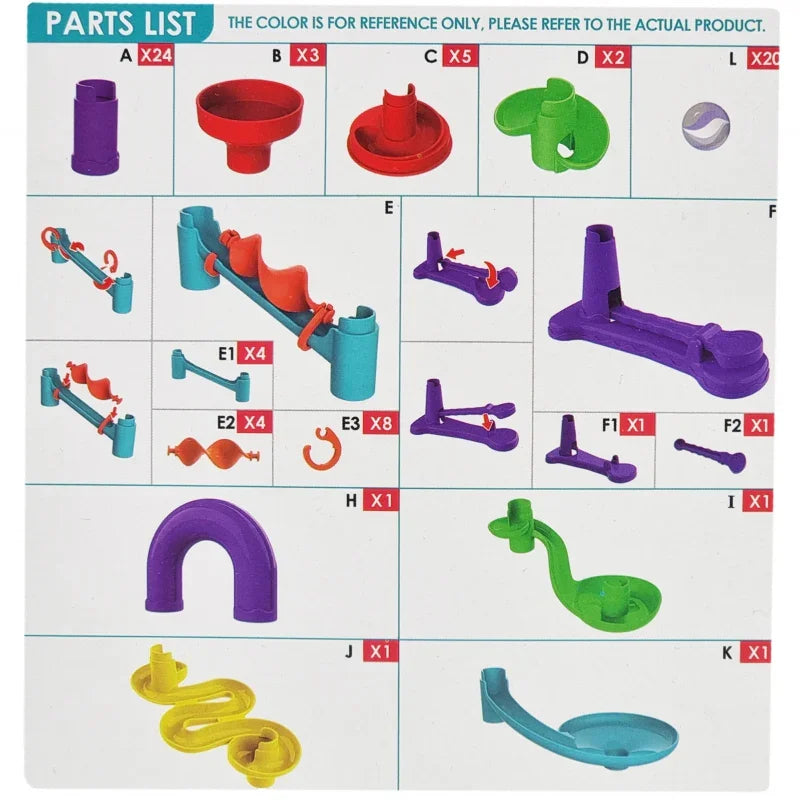 WOOPIE Kulodrom Tor Kulkowy Zestaw Spirala 76 el. - zabawki-dla-dziewczynki