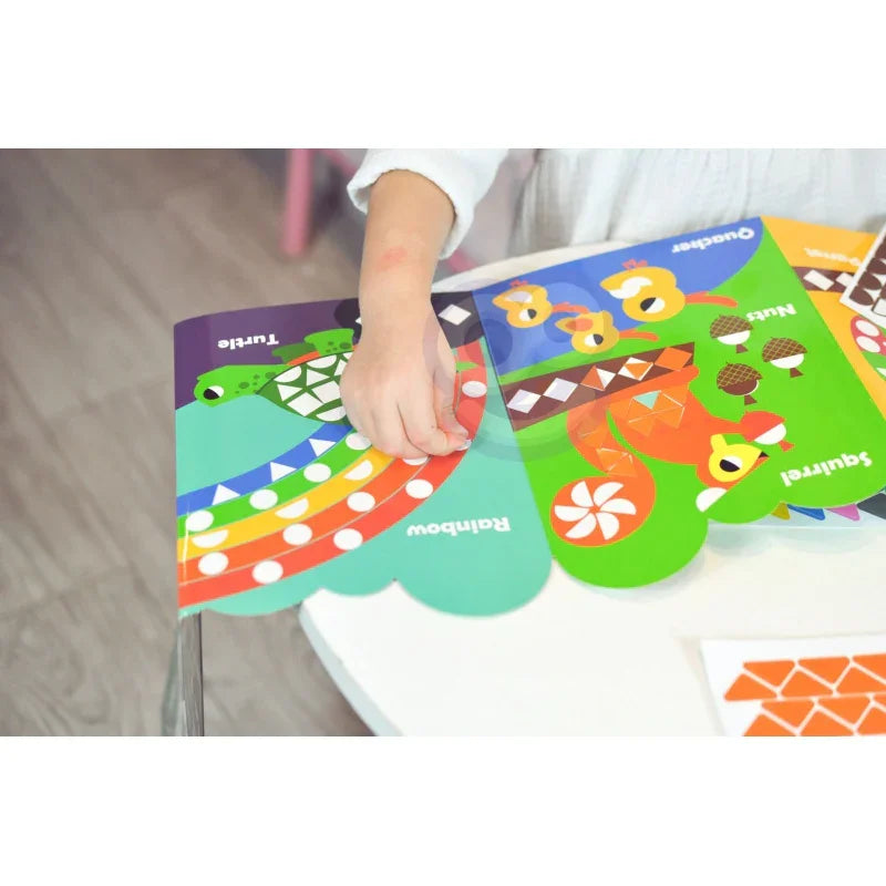 WOOPIE ART&FUN Naklejki Zestaw Dopasuj Kształty i Kolory Wyklejanka Zwierzątka 504 el. - zabawki-dla-dziewczynki