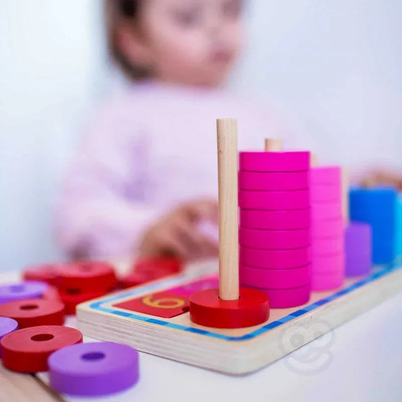 WOOPIE GREEN Montessori układanka kolorowa nauka liczb dla przedszkolaka - zabawki-dla-dziewczynki