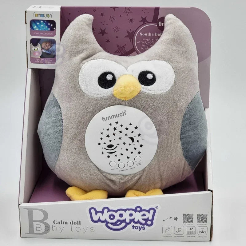 Sówka WOOPIE BABY przytulanka z funkcją projektora i usypiacza 2w1 - zabawki-dla-dziewczynki
