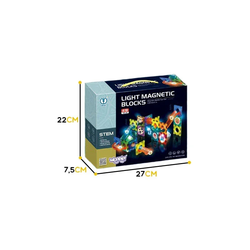 Magnetyczne klocki 3D WOOPIE tor kulkowy - zabawki-dla-dziewczynki