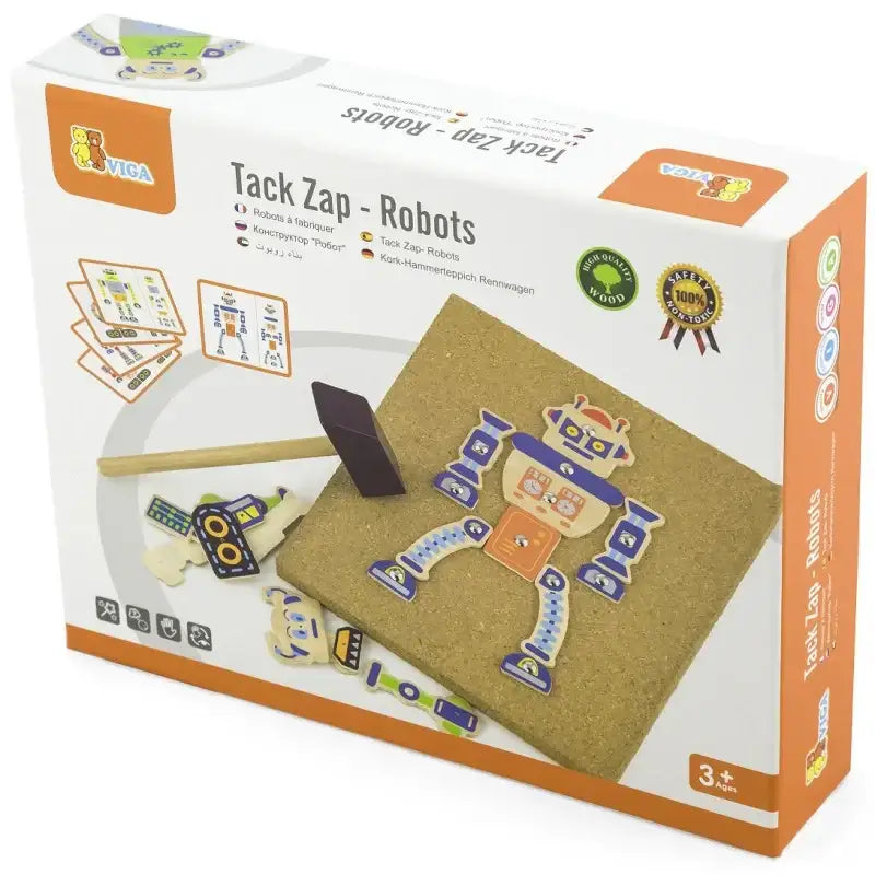 Przybijanka Viga roboty zestaw Montessori 45 el. dla dzieci - zabawki-dla-dziewczynki