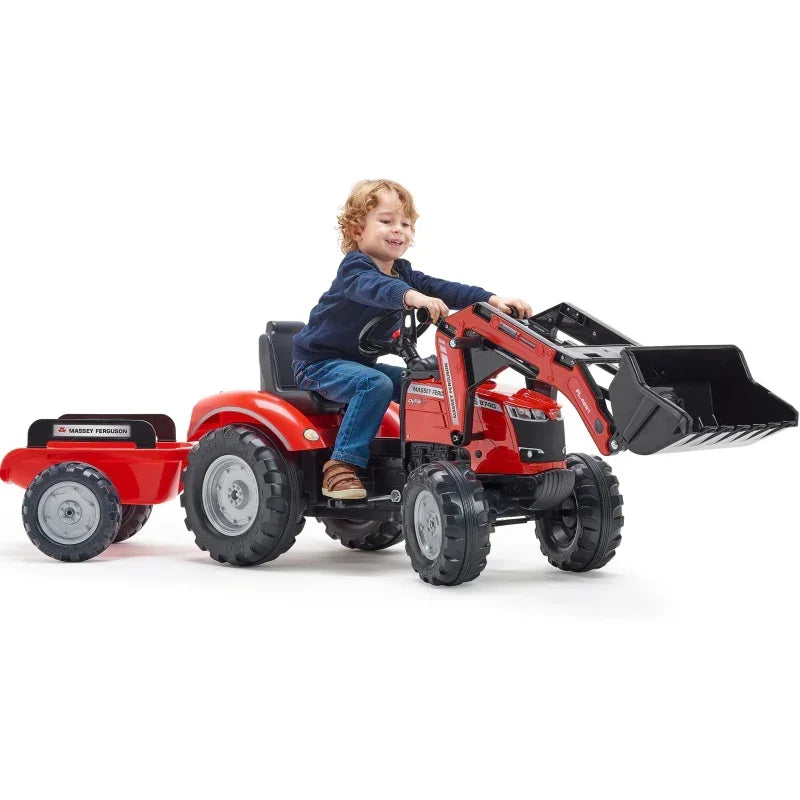 FALK Traktor Massey Ferguson Czerwony na Pedały pojazd do nauki jazdy i zabawy - zabawki-dla-dziewczynki