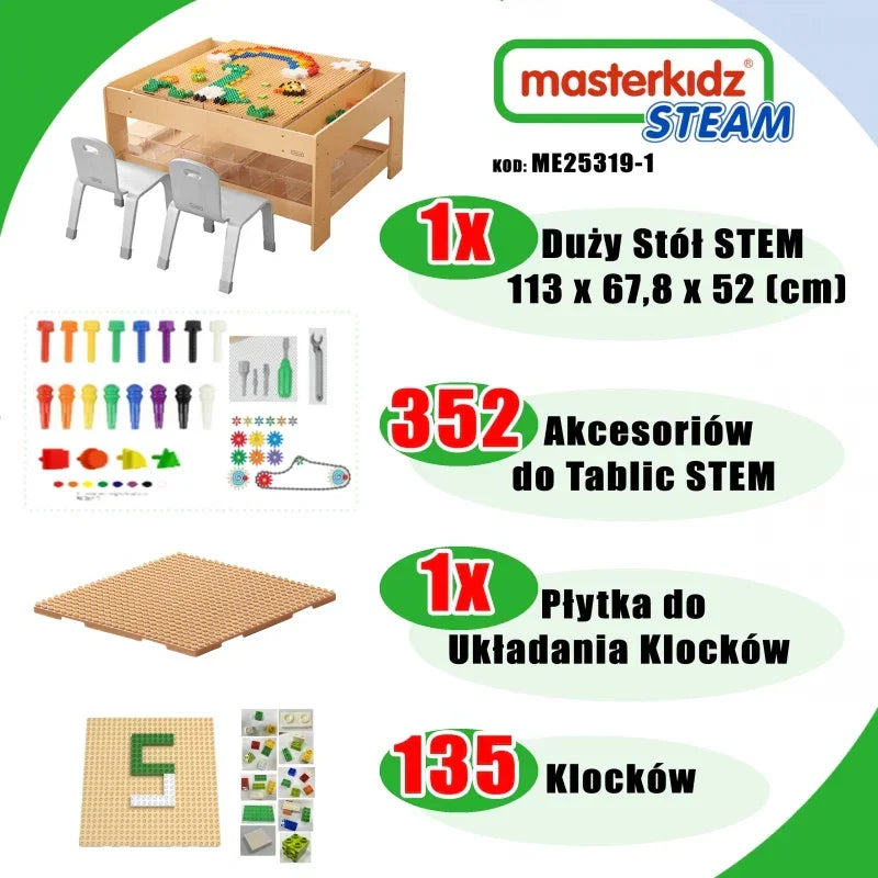 MASTERKIDZ drewniany stół edukacyjny STEM Wall - zabawki-dla-dziewczynki