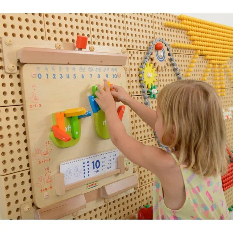 Masterkidz edukacyjna tablica drewniana, rozwój matematyki i logiki - zabawki-dla-dziewczynki