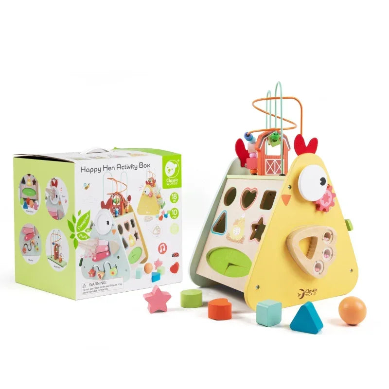 zabawka Montessori CLASSIC WORLD kostka 10w1 dla maluchów - zabawki-dla-dziewczynki