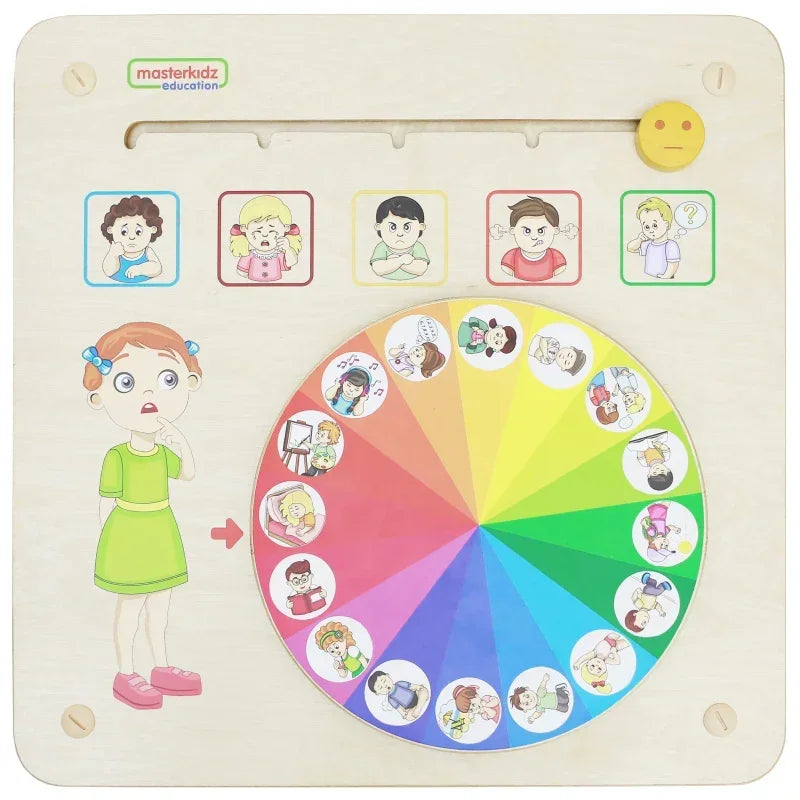 MASTERKIDZ Tablica Edukacyjna Nauka Emocji Zarządzanie Emocjami Montessori - zabawki-dla-dziewczynki