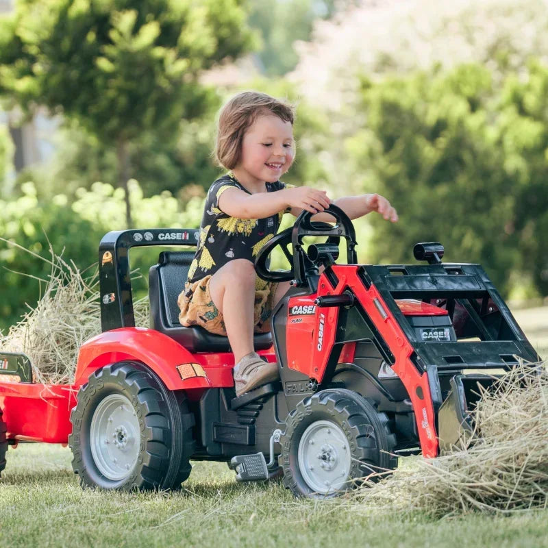 Duży traktor FALK Case z pedałami dla dzieci od 3 lat - zabawki-dla-dziewczynki