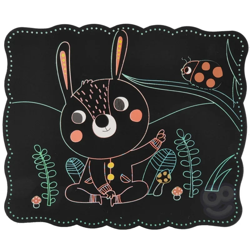 WOOPIE ART&FUN Zestaw Kreatywny Wydrapywanki dla Dzieci 7 el. - zabawki-dla-dziewczynki