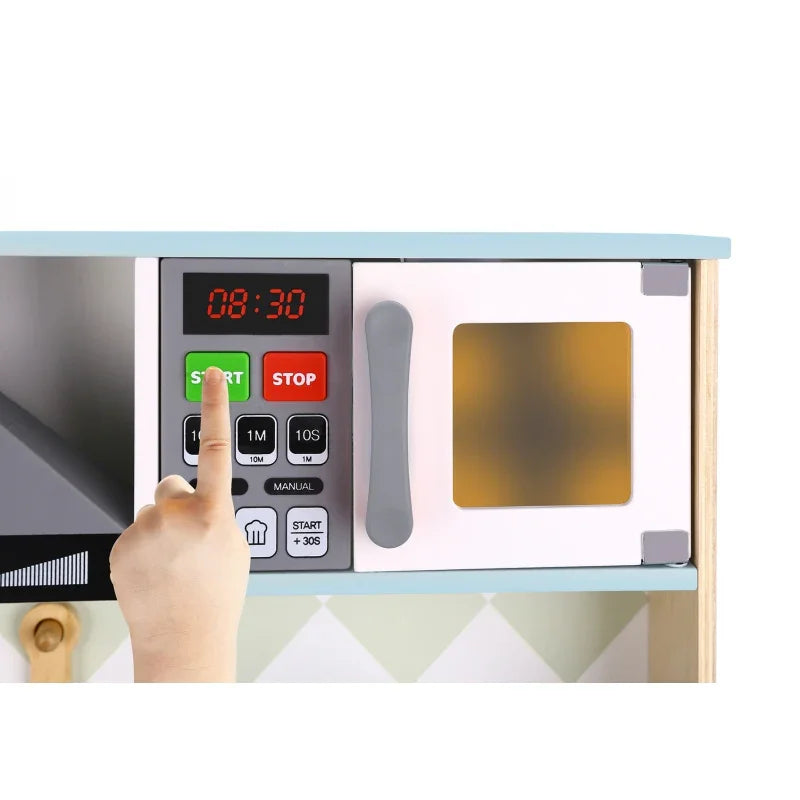 TOOKY TOY Duża Drewniana Kuchnia dla Dzieci 10 el. FSC - zabawki-dla-dziewczynki