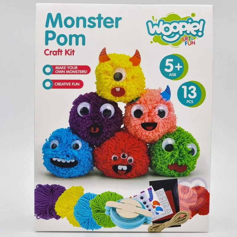 WOOPIE ART&FUN Zestaw Kreatywny Zrób Potworka Monster Pom - zabawki-dla-dziewczynki