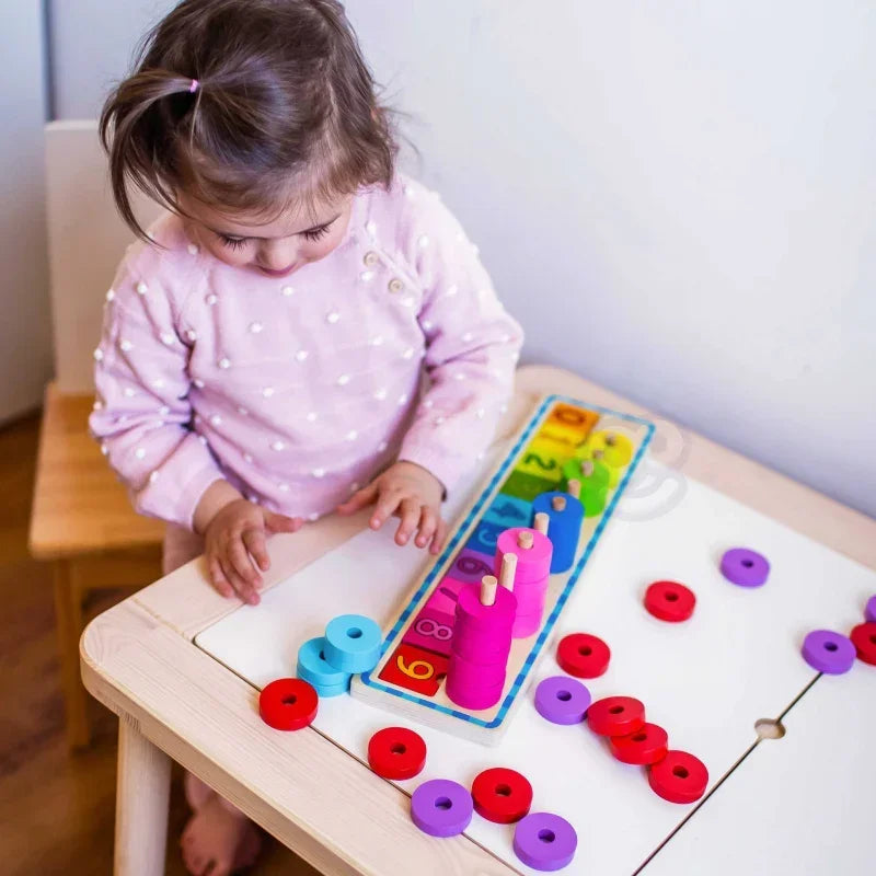 Układanka edukacyjna WOOPIE GREEN Montessori nauka liczb i kolorów - zabawki-dla-dziewczynki