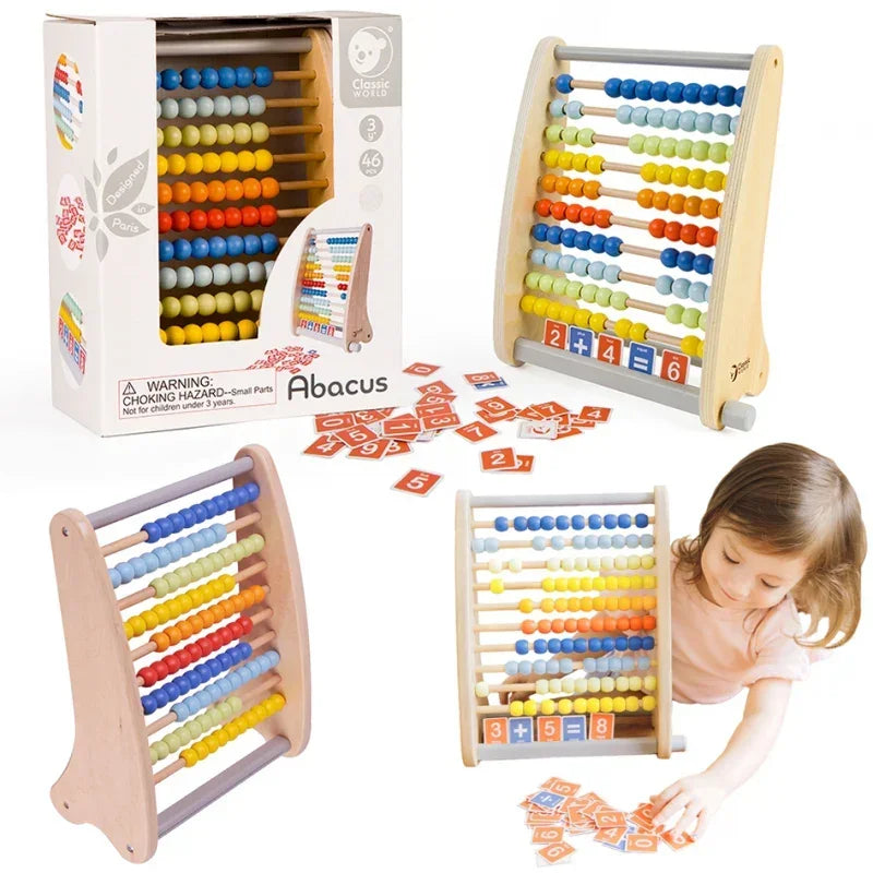 CLASSIC WORLD Drewniane Liczydło z Działaniami Matematycznymi - zabawki-dla-dziewczynki