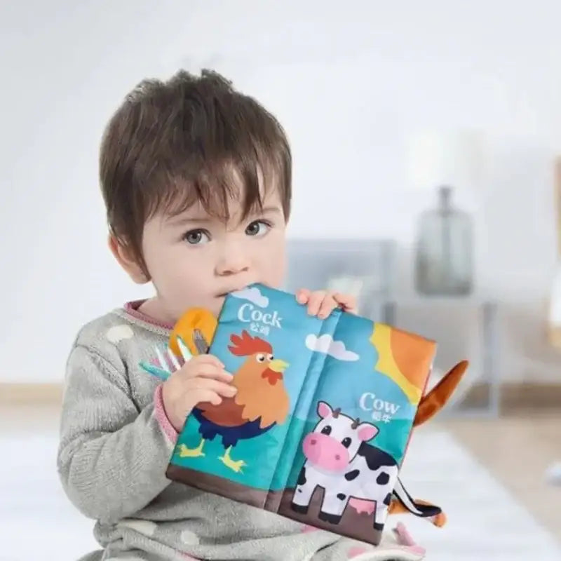 WOOPIE BABY Książeczka z Ogonkami Zwierząt Materiałowa - zabawki-dla-dziewczynki