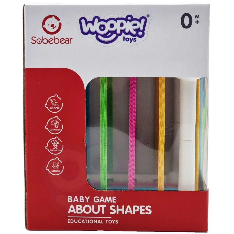 WOOPIE BABY Elastyczna Kostka Sensoryczna Sorter dla Dzieci Zwierzątka + Grzechotka 7 el. - zabawki-dla-dziewczynki