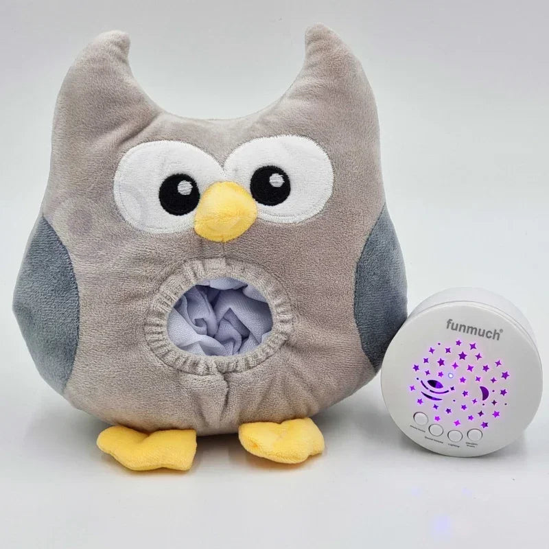 WOOPIE BABY Sówka przytulanka projektor 2w1 10 kołysanek sensoryczna zabawka dla niemowląt - zabawki-dla-dziewczynki