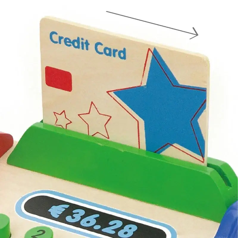 Drewniana kasa Viga Toys sklepowa zabawka Montessori dla dzieci - zabawki-dla-dziewczynki