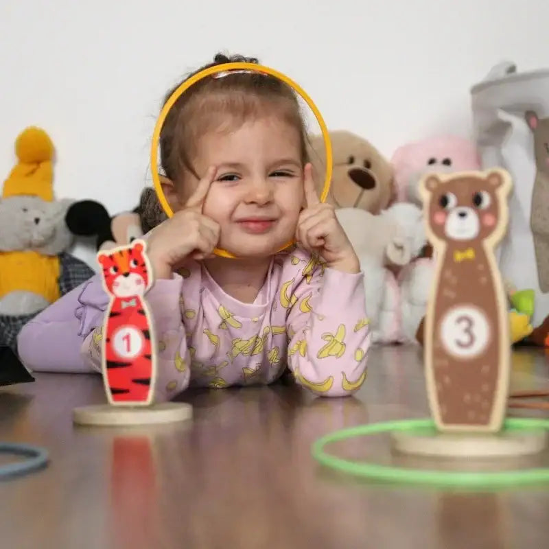 Drewniana zabawka TOOKY TOY gra zręcznościowa rzut do celu - zabawki-dla-dziewczynki