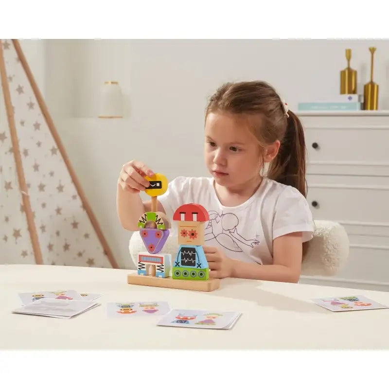Układanka drewniana roboty VIGA zabawka Montessori - zabawki-dla-dziewczynki