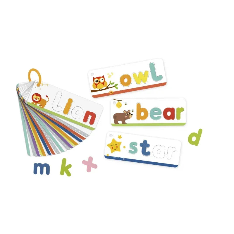 TOOKY TOY Puzzle Alfabet Montessori Nauka Literek Słów Zwierzątka 57 el. - zabawki-dla-dziewczynki