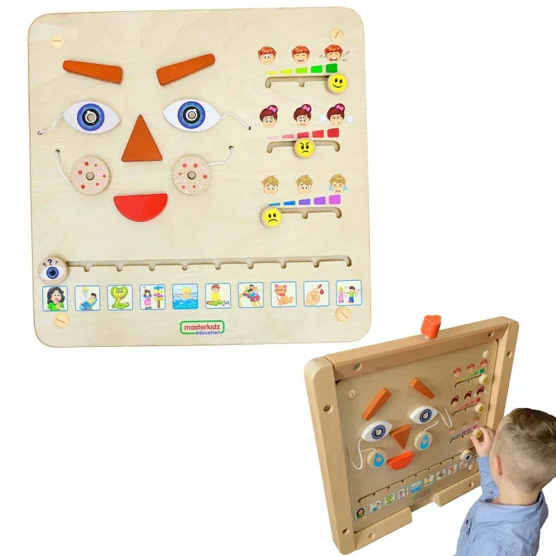 MASTERKIDZ Tablica Edukacyjna Jak Się Czujesz? Nauka Emocji Montessori - zabawki-dla-dziewczynki